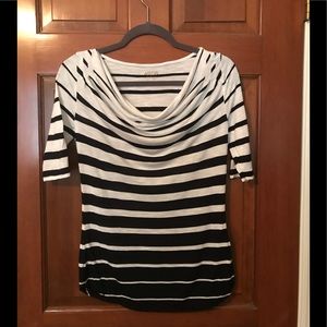 Black and white striped top